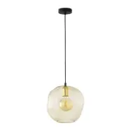 TK Sol taklampa - bärnstensglas och guldmetall