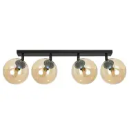 TOFI 4 Taklampa, Svart/Amber