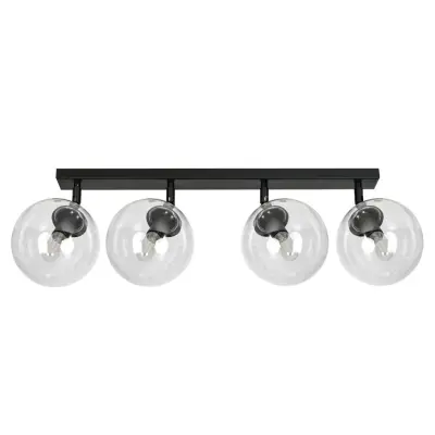 TOFI 4 Taklampa, Svart/Transparent