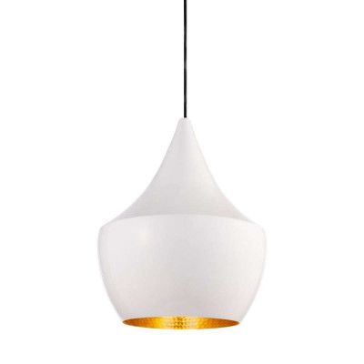 Tom Dixon - Beat Fat LED Taklampa Glossy White/Brass-