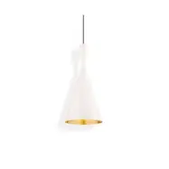 Tom Dixon - Beat Tall LED Taklampa Glossy White/Brass-
