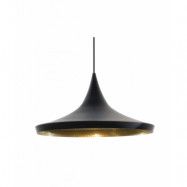 Tom Dixon - Beat Wide LED Taklampa Matt Black/Brass