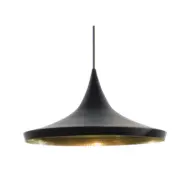 Tom Dixon - Beat Wide LED Taklampa Matt Black/Brass