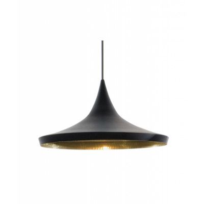 Tom Dixon - Beat Wide LED Taklampa Matt Black/Brass