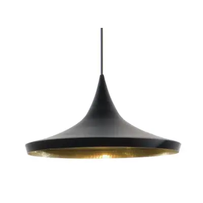 Tom Dixon - Beat Wide LED Taklampa Matt Black/Brass