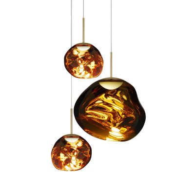 Tom Dixon - Melt Trio Round LED Taklampa Gold