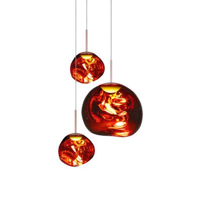 Tom Dixon - Melt Trio Round LED Taklampa Koppar