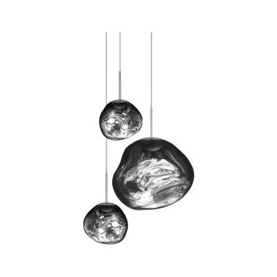 Tom Dixon - Melt Trio Round LED Taklampa Krom