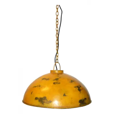 TRADEMARK LIVING taklampa - slitet gult järn