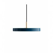 UMAGE - LED-hänglampa Asteria Mini, petrol/mässing, Ø 31 cm