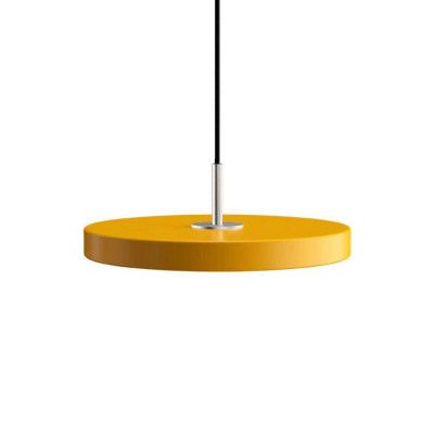 UMAGE - Asteria Taklampa Mini Saffron Yellow/Steel Top