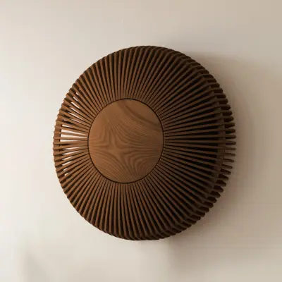 Clava Up Wood vägg-/taklampa Large Dark Oak – UMAGE - Vardagsrum - Skandinavisk - Trä - Rund