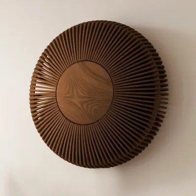 Clava Up Wood vägg-/taklampa Medium Dark Oak – UMAGE - Vardagsrum - Skandinavisk - Trä - Rund