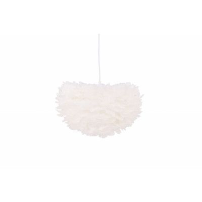 VENTURE DESIGN Nicola taklampa, Medium - vit konstgjord fjäder