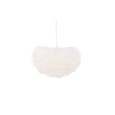 VENTURE DESIGN Nicola taklampa, Medium - vit konstgjord fjäder