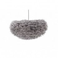 VENTURE DESIGN Nicola taklampa, X-Large - grå konstgjorda fjädrar