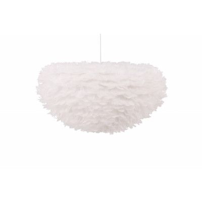 VENTURE DESIGN Nicola taklampa, X-Large - vit konstgjord fjäder