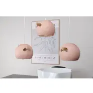 VENTURE DESIGN Tubbie taklampa - natur trä och rosa järn