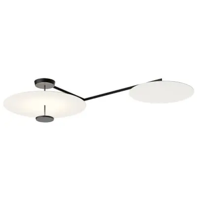 Vibia - Platt LED-taklampa, 3 lampor, Ø 90 cm, vit