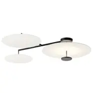 Vibia - Platt LED-taklampa, 4 lampor, Ø 90 cm, vit