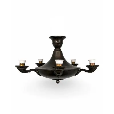 Vintage by Bright 1-2-3 Ampel Svart Metall Taklampa 5-Arm