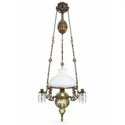 Vintage by Bright 1-2-3 Taklampa Vit/mässing 50 cm