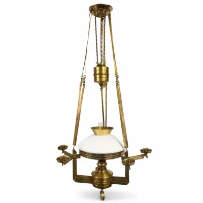 Vintage by Bright 1-2-3 Taklampa Vit/Mässing 65Cm