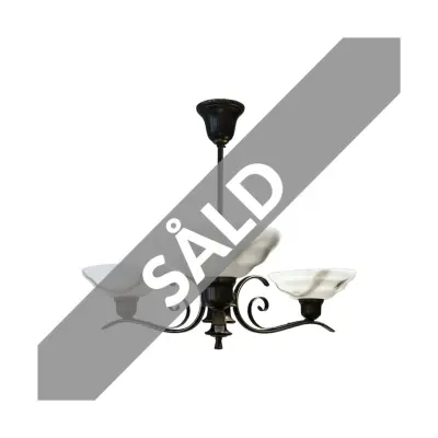 Vintage takkrona 3-arm oxid