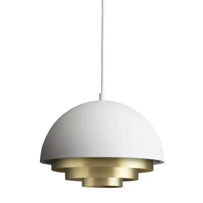 Warm Nordic - Milieu Colour Mini Taklampa White/Brass