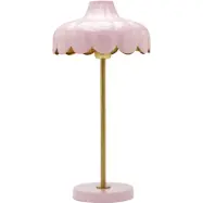 Wells bordslampa, rosa/guld 50cm