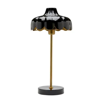 Wells bordslampa, Svart/guld 50cm