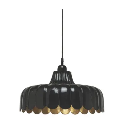 Wells taklampa, Svart/guld 43cm