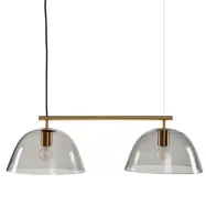 Wendo 70 taklampa, mässing/rökfärgad 70cm