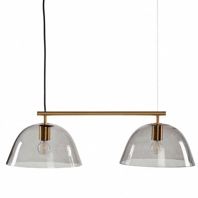 Wendo 70 taklampa, mässing/rökfärgad 70cm