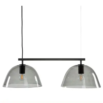 Wendo 70 taklampa, svart/rökfärgad 70cm