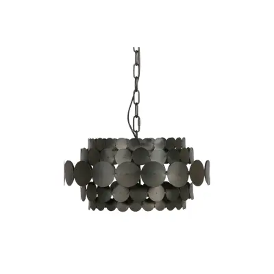 WOOOD EXCLUSIVE Khaki taklampa, rund - svart järn