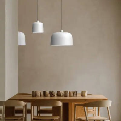 Zile Taklampa Ø20 Matt White Luceplan - Vardagsrum - Design - Plast - Med en ljuskälla
