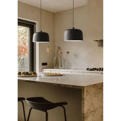 Zile Taklampa Ø40 Matt Black Luceplan - Matsal - Metall