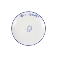 Assiette Parisa Bon appetit 19 cm vit/blå