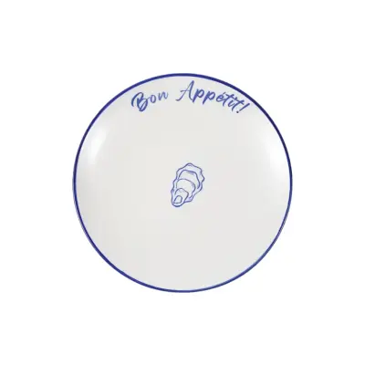 Assiette Parisa Bon appetit 19 cm vit/blå