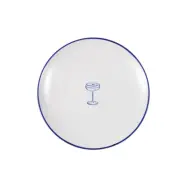 Assiette Parisa Cocktail 19 cm vit/blå