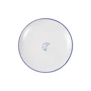 Assiette Parisa Croissant 19 cm vit/blå