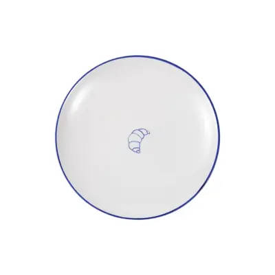 Assiette Parisa Croissant 19 cm vit/blå