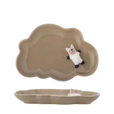 BLOOMINGVILLE MINI Dolly Tallrik, Brun, Stengods