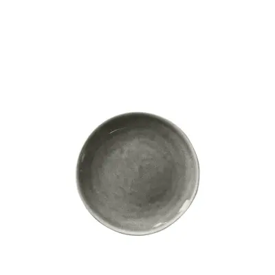 BROSTE COPENHAGEN Nordic Rain dessert-/lunchtallrik, rund - grå stengods (Ø20)