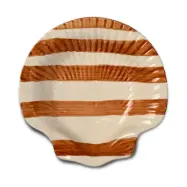 Byon Armona stripe tallrik 23,5x23,5 cm Ljusbrun-vit