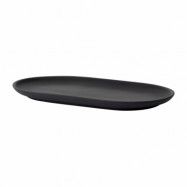 Design House Stockholm Sand tallrik oval 12,5x20 cm Black clay