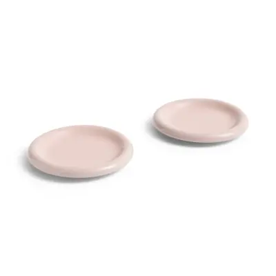 HAY - Barro tallrik, rosa, Ø 18 cm, 2-pack, terrakotta