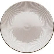KARE DESIGN Amalia tallrik, m. m&ouml;nster, rund - gr&aring;/beige stengods
