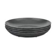 Koziol Club djup tallrik Ø22 cm 4-pack biocirk termoplast Nature ash grey